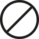 symbol, prohibition, signs, cancel, shapes, forbidden Black icon