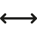 Direction, Arrows, double arrow, Resize, Multimedia Option, Orientation, horizontal Black icon
