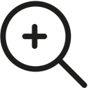 zoom, search, Searching, Zoom in, Tools And Utensils, magnifying glass Black icon