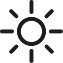 sun, weather, brightness, illumination, star, light Black icon