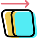 square, Multimedia, Arrow, signs, Multimedia Option, Export Turquoise icon
