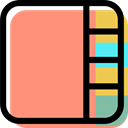 Grid, writing, Squares, Format, Cells, interface LightSalmon icon