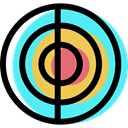 weapons, Target, shooting, sniper, Aim Turquoise icon