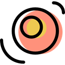 Circle, button, graphic design Black icon