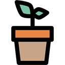 Sprout, plant, Bud, Grow Up, pot, spring, nature Black icon