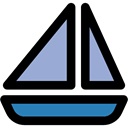 Sailboat, transport, navigation, Boat, sailing boat Black icon