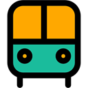 public, Railway, Subway, train, transport Orange icon