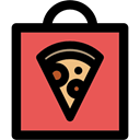 Bag, Pizza, Delivery Tomato icon