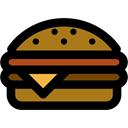sandwich, food, hamburger, Fast food, Burger, junk food Black icon