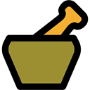 medicine, chemical, Tools And Utensils, Grinding, medical, Pestle, education, Mortar, health DarkGoldenrod icon