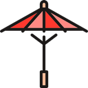 traditional, Umbrella, Wagasa, oriental, japanese Black icon