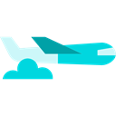 Airport, transport, flight, airplane, Plane, Aeroplane Black icon
