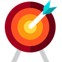 objective, Arrows, Target, weapons, Archery, archer, Arrow, sport OrangeRed icon