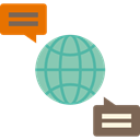 Communication, international, Chat, World Grid Black icon