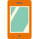smartphone, technology, Mobile, cellphone, Iphone DarkOrange icon