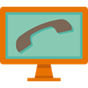 technology, Computer, monitor, screen, Video Call MediumAquamarine icon