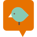 networking, Communication, social media, social network, twitter DarkOrange icon