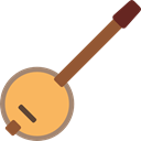 Orchestra, music, Folk, musical instrument, String Instrument, Banjo Black icon