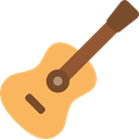 music, Orchestra, guitar, Acoustic Guitar, musical instrument, String Instrument SandyBrown icon