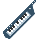 musical instrument, Keytar, Keyboard, synthesizer, music Black icon