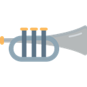 musical instrument, music, jazz, Trumpet, Wind Instrument, Orchestra Black icon