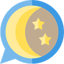 starry, Stars, Astronomy, nature, night, Moon Khaki icon