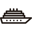 Cargo Ship, Shipping, ship, Boat, transport, navigation Black icon