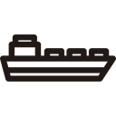 Boat, navigation, Shipping, ship, transport, Cargo Ship Black icon