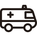 Ambulance, medical, vehicle, emergency, Automobile, transport Black icon