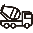 Automobile, Concrete, vehicle, transport, Concrete Mixer, truck Black icon