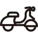 Vespa, Motorbike, Scooter, transport, Motorcycle Black icon