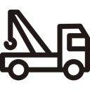 mechanic, Trucks, garage, Cranes, truck, Crane, transportation, transport Black icon