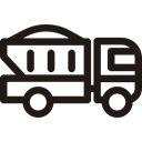 dump truck, Automobile, truck, transport, vehicle Black icon