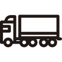 Trailer, vehicle, Automobile, Delivery Truck, transport, truck, Cargo Truck Black icon