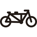 transport, Tandem, romantic, Bicycle, sport Black icon