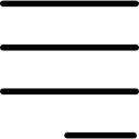 lines, Right Alignment, symbol, interface, option, Alignment, Right Align, signs, Text Black icon