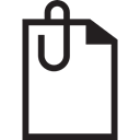 document, File, Paperclip, Notes, Archive Black icon