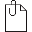Archive, File, Notes, Paperclip, document Black icon