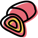 Ham Leg, Pork Leg, Pork, Ham, food LightCoral icon