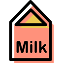 milk, drink, breakfast, food LightSalmon icon