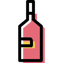 Wine Bottle, food, Alcohol, Bottle, wine, Celebration, Alcoholic Drinks, party Black icon