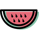 diet, Fruit, Healthy Food, vegetarian, food, vegan, watermelon, organic Black icon