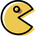 gamer, pacman, vintage, video game, Arcade, Multimedia, gaming SandyBrown icon