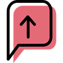 Message, Conversation, chatting, Speech Balloon, Multimedia, Chat, speech bubble LightCoral icon