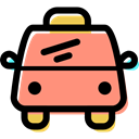 Automobile, transportation, Car, transport, taxi, vehicle LightSalmon icon