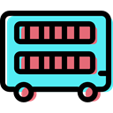 vehicle, transport, school bus, Automobile, transportation, Bus, Public transport Turquoise icon