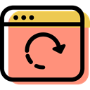 Multimedia, Redo, Browser, computing, interface, Multimedia Option, internet, Reload LightSalmon icon