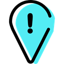 map pointer, warning, Gps, pin, Map Point, Map Location, placeholder, signs Turquoise icon
