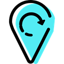 signs, pin, Map Location, map pointer, Gps, Reload, placeholder, Map Point Turquoise icon