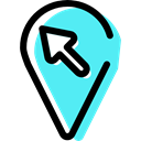 Map Location, Gps, Cloud, pin, signs, placeholder, Map Point, map pointer Turquoise icon